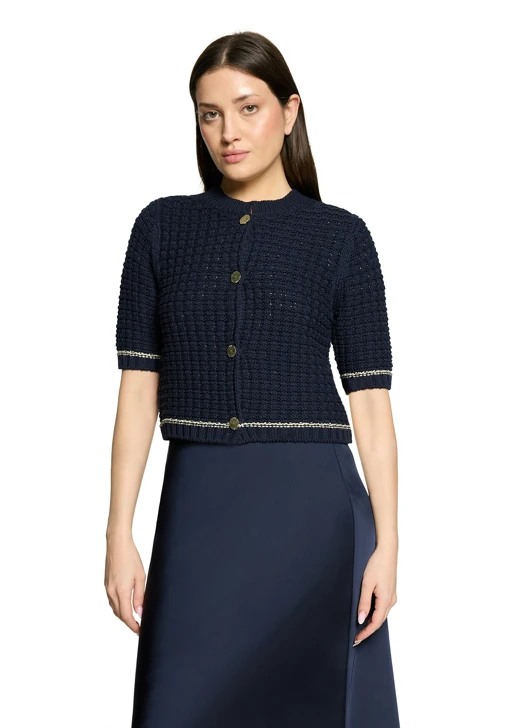 ROBE LÉGÉRE Damen Pullover dunkelblau kurzarm