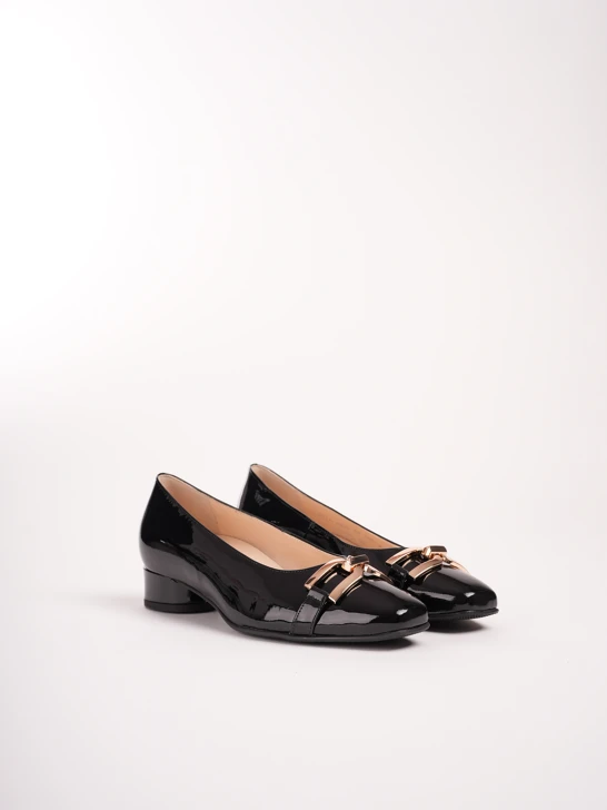 HASSIA Damen Pumps Lack schwarz