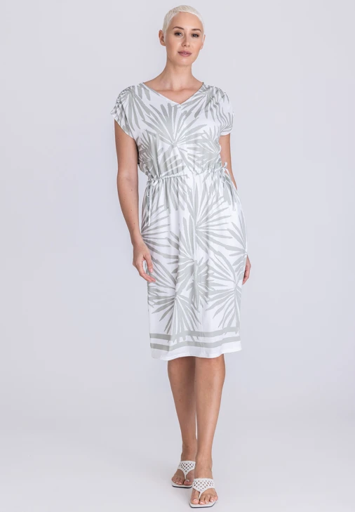 TUZZI ALOE THERE Damen Kleid beige mit Druck