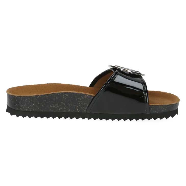 CAPRICE Damen Lackpantoffeln schwarz