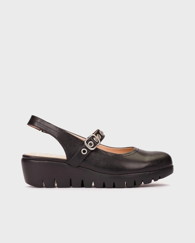 WONDERS Damen Sandalen ohne Absatz schwarz (2)