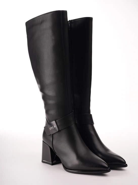 EPICA Damenstiefel aus schwarzem Leder