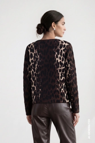 MONARI FASHION SHOW Damenpullover mit Leopardenmuster (2)