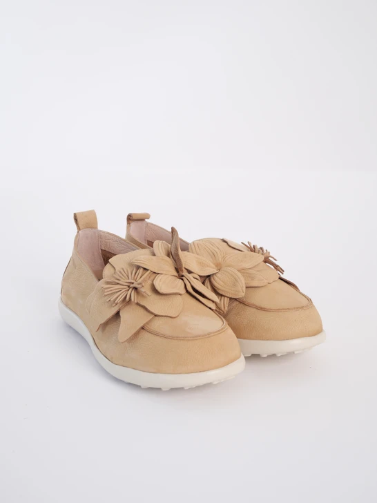 WONDERS Damen Mokassins dunkelbeige