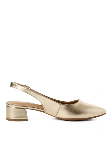 TAMARIS Damen Pumps mit leerem Absatz gold (2)