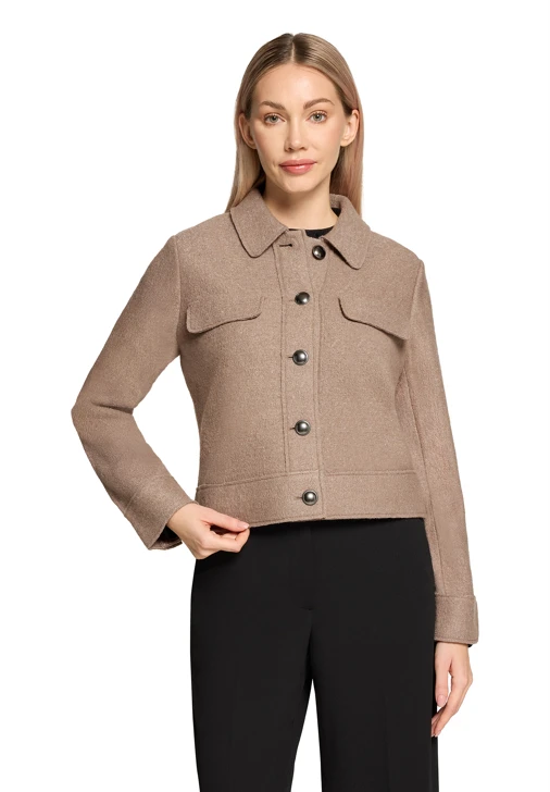 BETTY BARCLAY Damenjacke braun und grau kurz