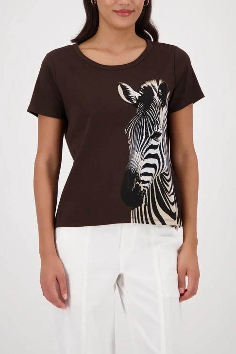 MONARI CAPE TOWN Damenhemd braun Zebradruck