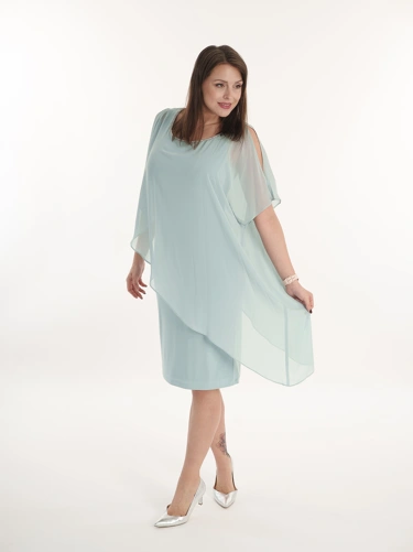 FRANK LYMAN mintfarbenes Abendkleid für Frauen (1)