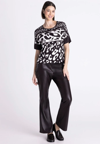 TUZZI CHOCOLATE Damen-T-Shirt in Braun mit Kimono-Ärmeln (2)