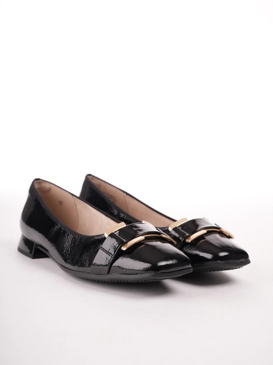 CAPRICE Damen Ballerinas Lack schwarz