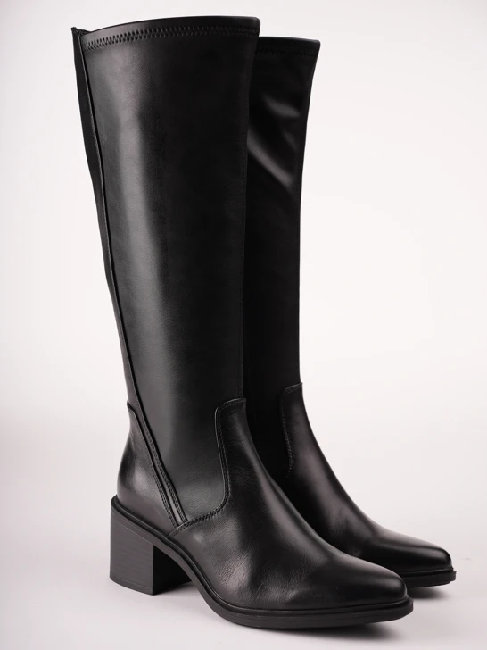 REGARDE le CIEL Damen-Stiefel aus Leder, schwarz