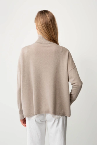 CATNOIR Damen-Rollkragenpullover aus einer Woll-Kaschmir-Mischung, beige (3)