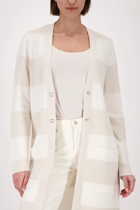 MONARI CAPE TOWN Damen Strickjacke weiß beige