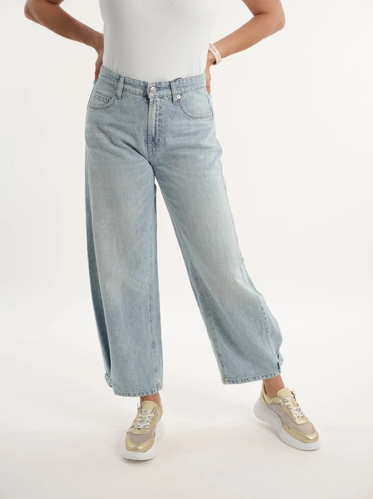 CAMBIO OAKLYN Damenjeans hellblau