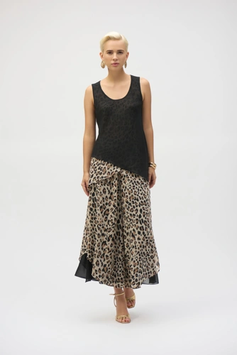 JOSEPH RIBKOFF Damen-Tunika mit Leopardenmuster + Halstuch (6)