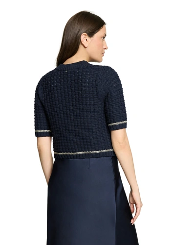 ROBE LÉGÉRE Damen Pullover dunkelblau kurzarm (1)