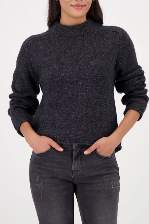 MONARI CIAO BELLA Damen dunkelgrauer Pullover mit Lurex