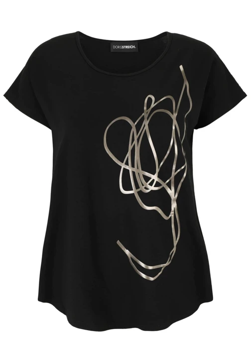 DORIS STREICH Damen Shirt schwarz
