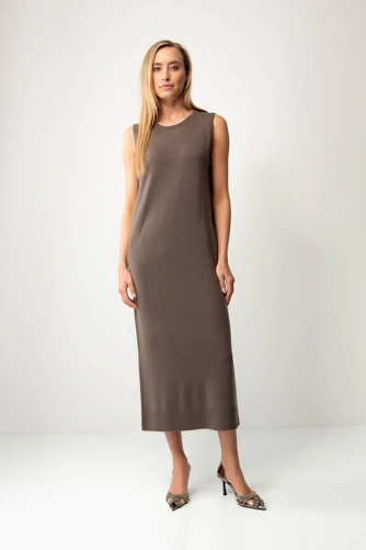CATNOIR Damen-Strickkleid aus Merinowolle, dunkelgrau