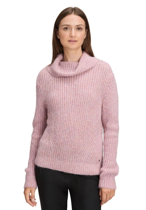 BETTY & CO Damen Pullover rosa mit Rollkragen