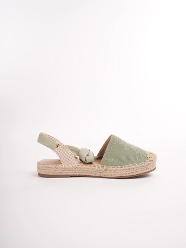 PASS Damen-Espadrilles mit Schnürsenkeln grün (2)