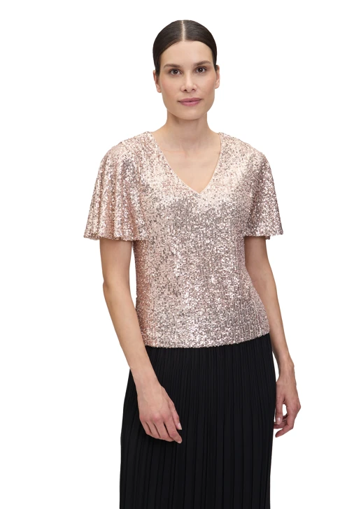 VERA MONT Damenbluse gold mit Pailletten