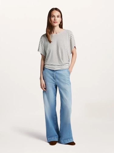 BEAUMONT DAMIE Damenhemd hellbeige mit Streifen (2)