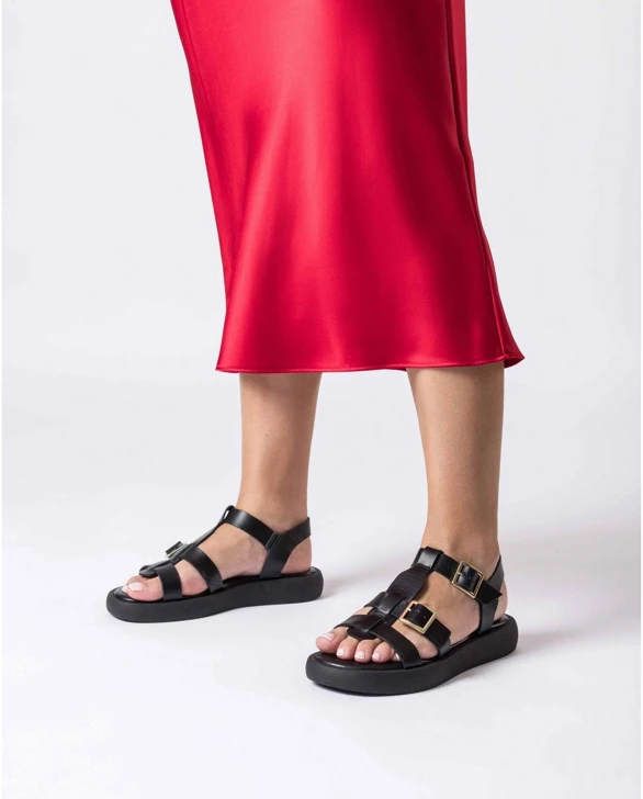 WONDERS Damen Sandalen schwarz