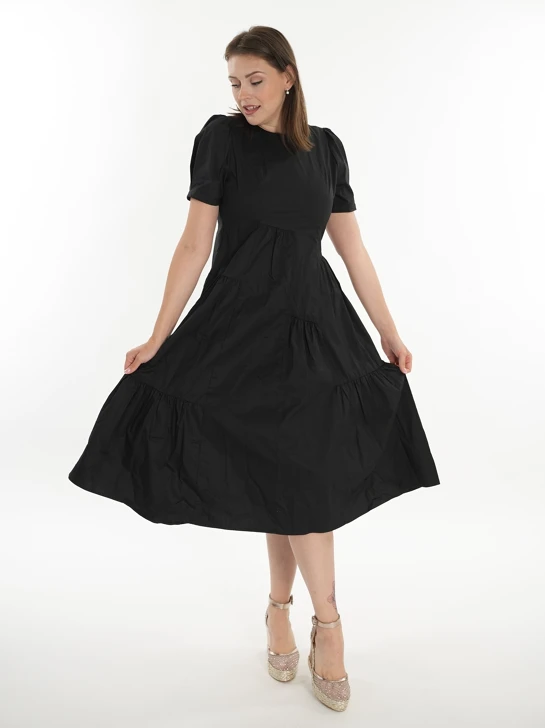 SAMANGE Damenkleid schwarz mit Etui