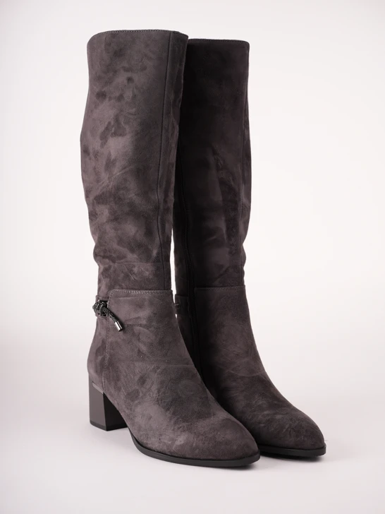 EPICA Damenstiefel, dunkelgrau, Wildleder