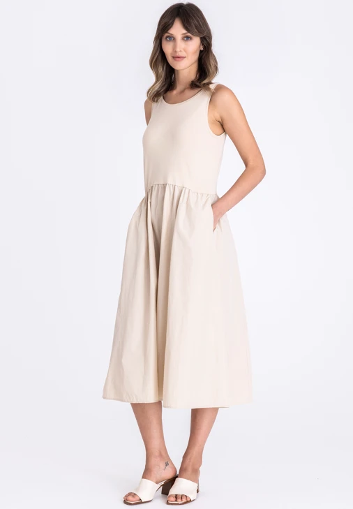 TUZZI GOLDEN Damenkleid beige