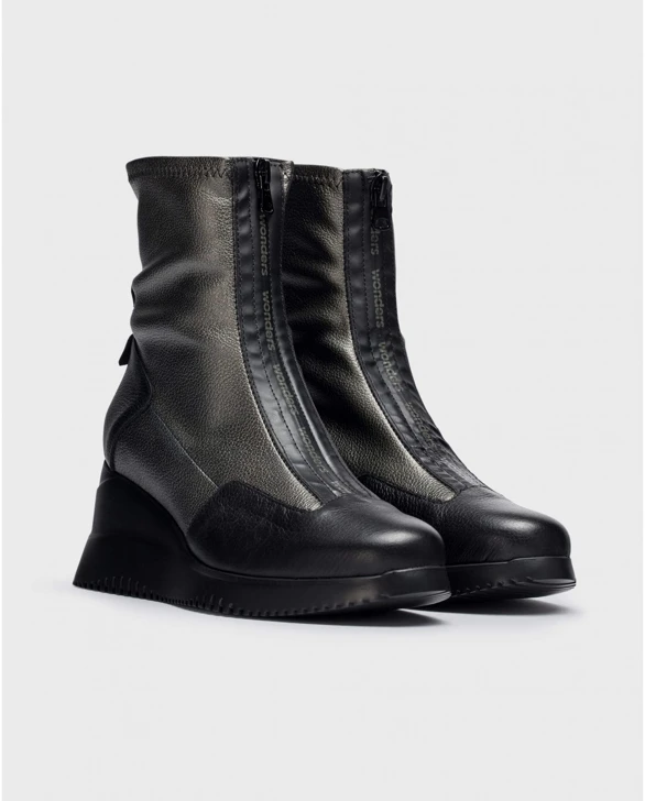Wonders Damenstiefeletten silber