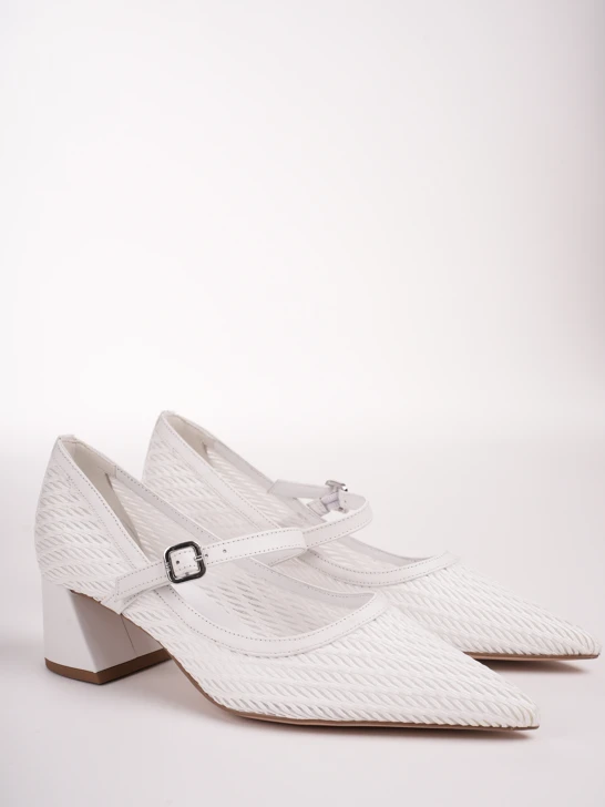 HOGL ARABELLA Damen Pumps perforiert weiß