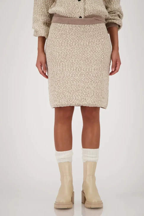 MONARI VERONA Damenrock beige moccha gestrickt