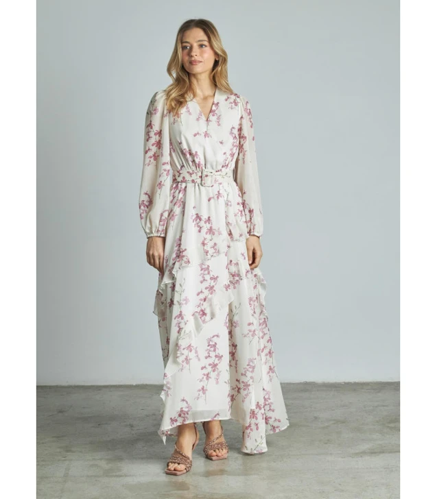 ALMA EN PENA Damen Kleid multi rosa