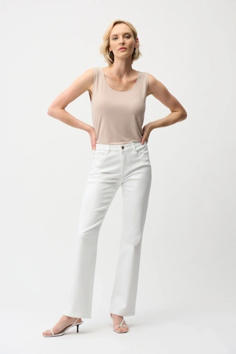 JOSEPH RIBKOFF Damen Tank Top beige mit Rundhalsausschnitt (1)