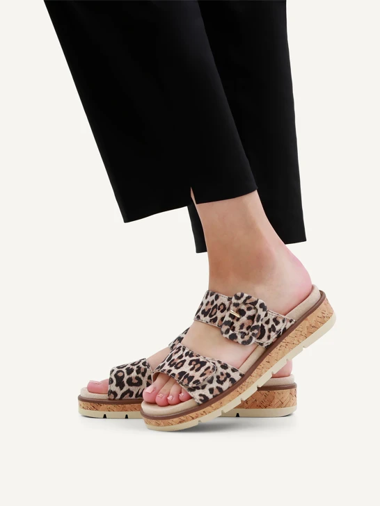 CAPRICE Damen Hausschuhe Tiermuster
