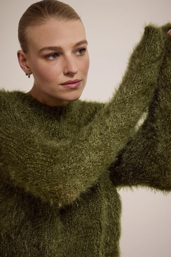 TRAMONTANA Damen Pullover grün gestrickt (3)