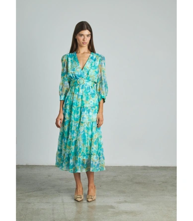 ALMA EN PENA Damen Kleid multi türkis (1)