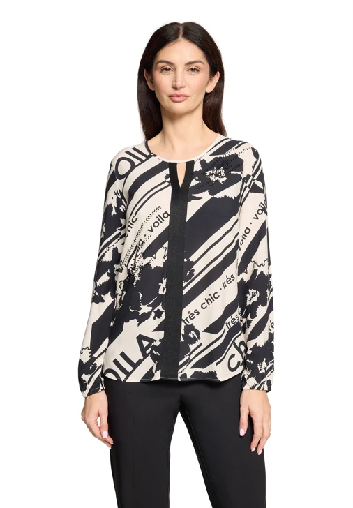 BETTY BARCLAY Damenbluse schwarz und beige