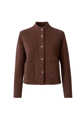 CATNOIR Damen-Strickjacke aus Merinowolle, braun (5)