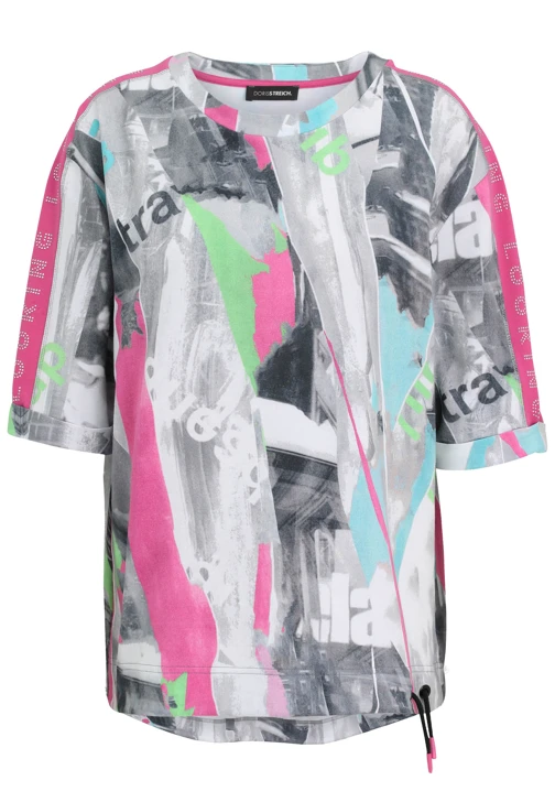 DORIS STREICH Damen-T-Shirt grau-rosa Downloads