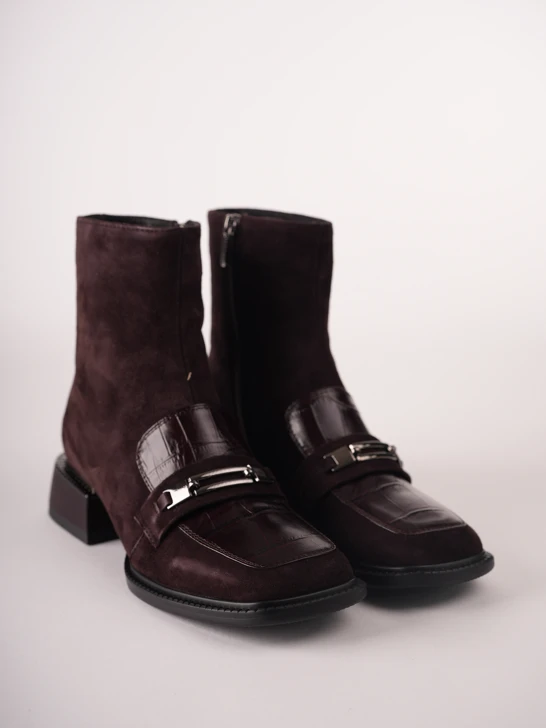 EPICA Damen-Stiefeletten, braun gemustertes Wildleder