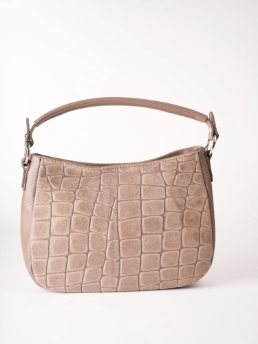 GROSSO BAG Damenhandtasche aus Leder, beige