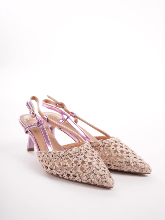 EPICA Damen Pumps rosa mit Fesselriemen