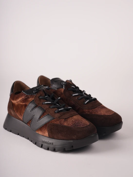 WONDERS Damen Turnschuhe braun