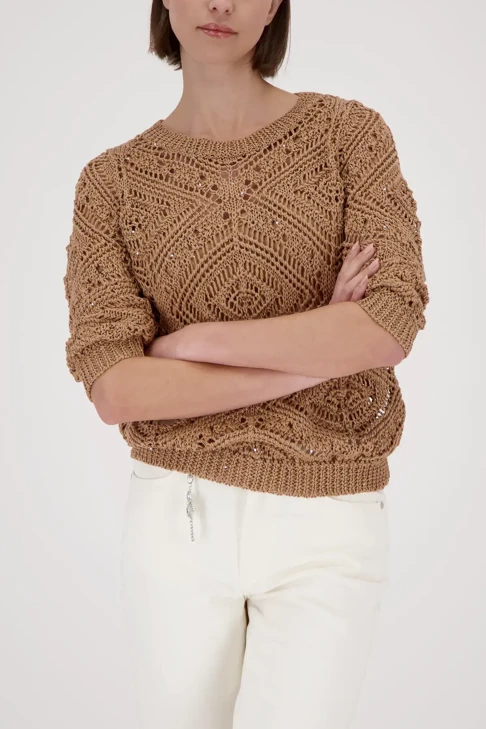 MONARI VIVA ITALIA Damen Pullover braun gestrickt