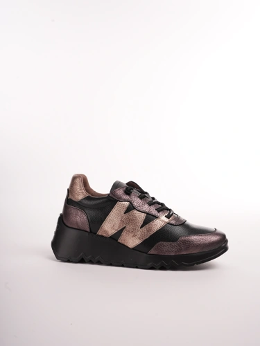WONDERS Damen Turnschuhe schwarz und bronze (2)