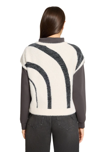BETTY & CO Damenpullover, weiß, kurze Ärmel (1)