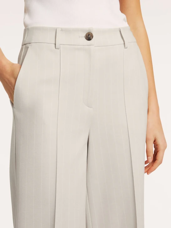 BEAUMONT AYLE Damenhose beige mit weißem Streifen